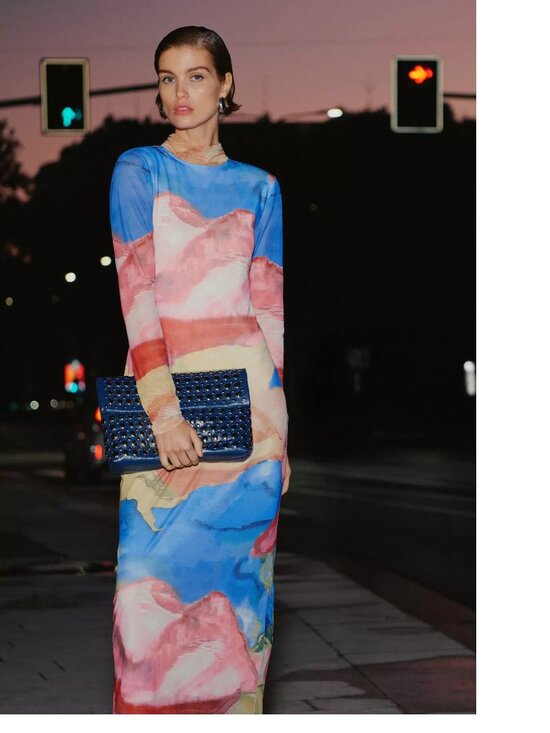 Anthropologie Dresses & Skirts - By Anthropologie Mock-Neck Knit Maxi Dress new with tag BLUE size L